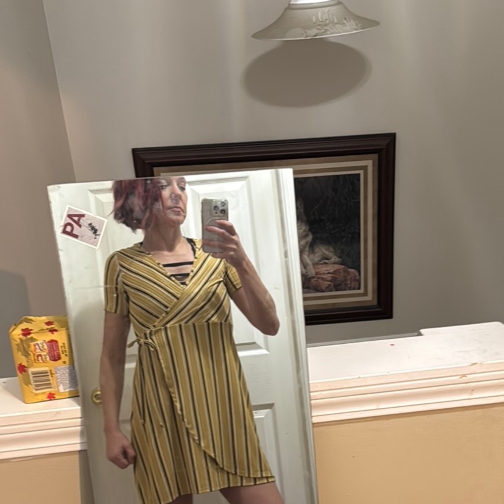 Yellow Striped Dress